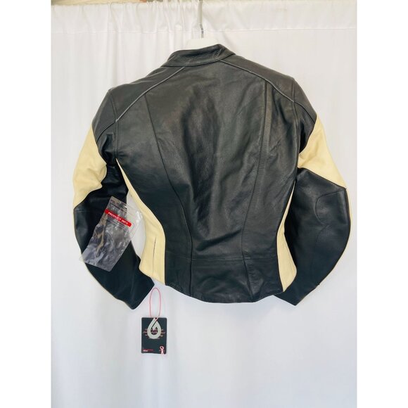 NWT Hein Gericke Women's Leather Motorcycle Jacket Sz 10 - Picture 6 of 11